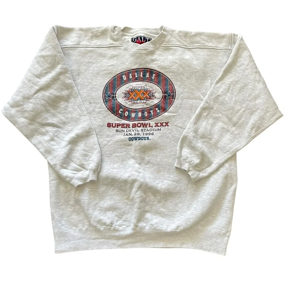 Dallas Cowboys Super Bowl XXX 30 1996 Sun Devils Stadium Pullover Sweatshirt XL